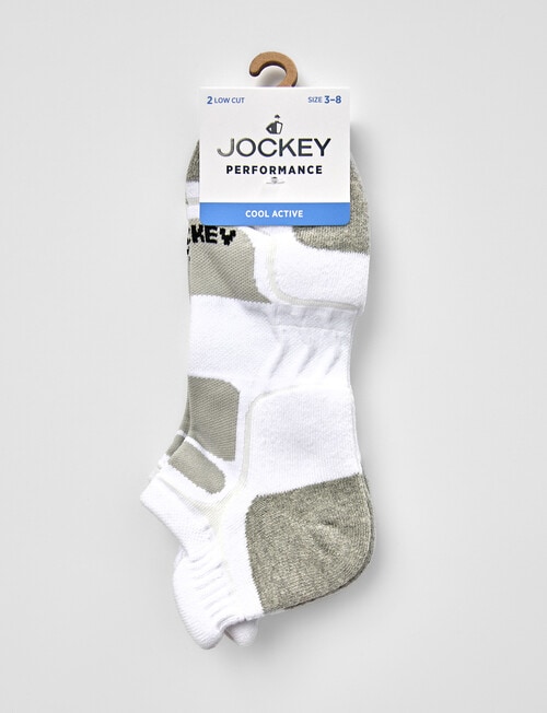 Jockey Woman Cool Active Low-Cut Socks, 2-Pack, White, 3-11 product photo View 02 L