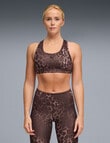 Puma Padded Spotted Haze Bra, Chocolate Brown product photo