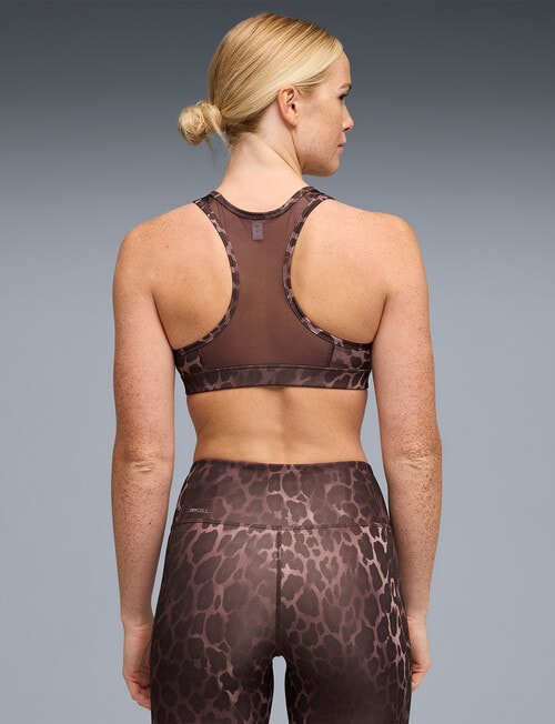 Puma Padded Spotted Haze Bra, Chocolate Brown product photo View 02 L