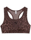 Puma Padded Spotted Haze Bra, Chocolate Brown product photo View 04 S