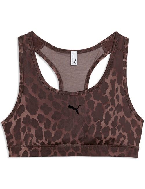 Puma Padded Spotted Haze Bra, Chocolate Brown product photo View 04 L
