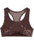 Puma Padded Spotted Haze Bra, Chocolate Brown product photo View 05 S
