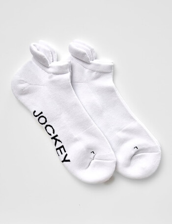 Jockey Woman Low Cut Heritage Heel tab Socks, 2-Pack, White, 3-11 product photo