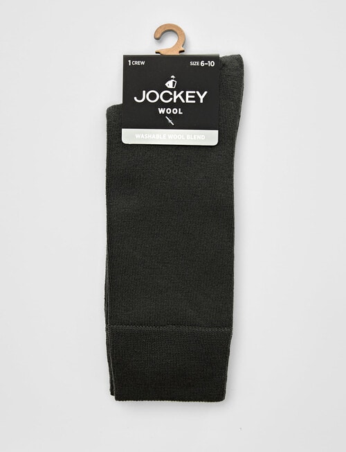Jockey Woman Ultimate Wool Blend Crew Sock, Black, 3-11 product photo View 02 L