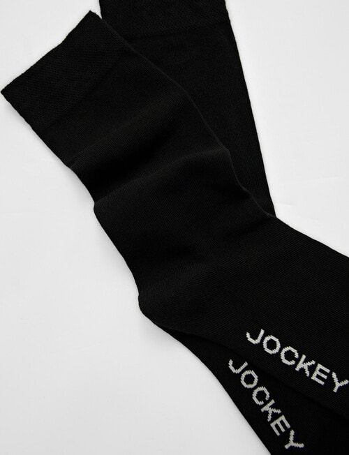 Jockey Woman Everyday Crew Socks, 3-Pack, Black, 3-11 product photo View 03 L