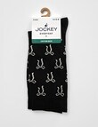 Jockey Woman Prem Fashion Crew Socks, Sweet Bow Black, 3-8 product photo View 02 S