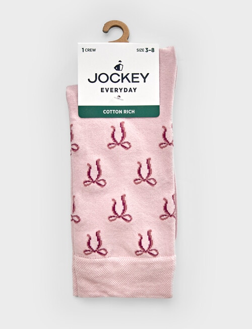Jockey Woman Premium Fashion Crew Sock, Sweetbow Mauve, 3-8 product photo View 02 L