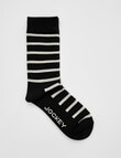 Jockey Woman Wool Blend Crew Socks, Black Stripe, 3-8 product photo