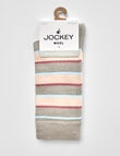 Jockey Woman Wool Blend Crew Socks, Grey Stripe, 3-8 product photo View 02 S