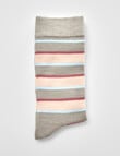 Jockey Woman Wool Blend Crew Socks, Grey Stripe, 3-8 product photo View 04 S