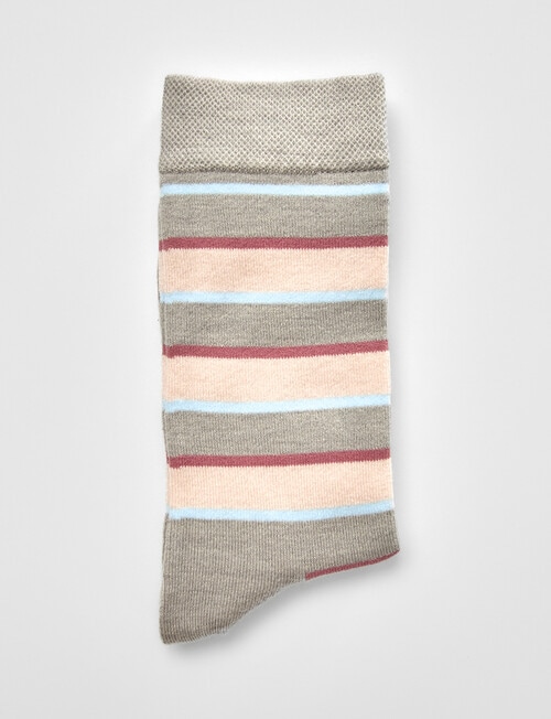 Jockey Woman Wool Blend Crew Socks, Grey Stripe, 3-8 product photo View 04 L