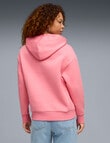 Puma Essential Elevated Relaxed Logo Hoodie, Wild Pink product photo View 02 S