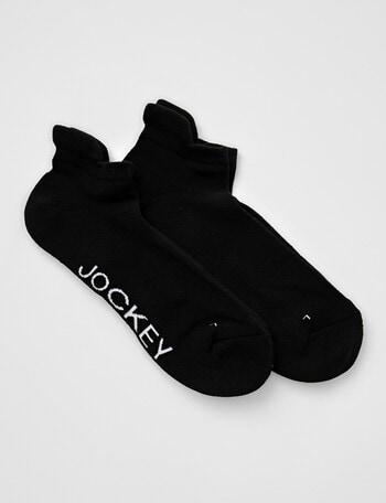 Jockey Woman Low Cut Heritage Heel tab Socks, 2-Pack, Black, 3-11 product photo