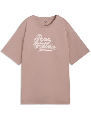 Puma Graphics Relaxed Varsity Tee, Sandstone product photo