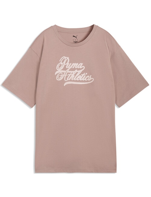 Puma Graphics Relaxed Varsity Tee, Sandstone product photo
