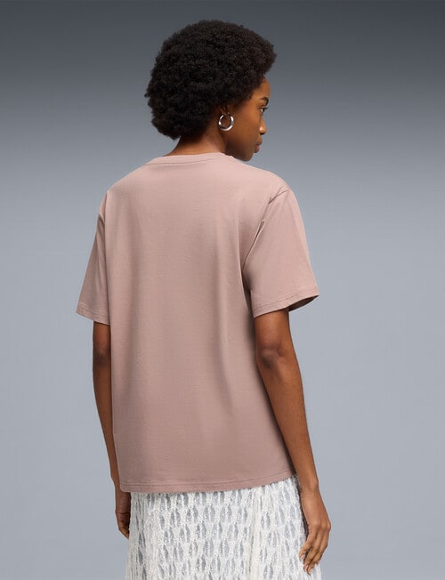 Puma Graphics Relaxed Varsity Tee, Sandstone product photo View 04 L