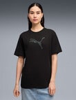 Puma Her Relaxed Graphic Tee, Black product photo