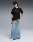 Puma Her Relaxed Graphic Tee, Black product photo View 03 S