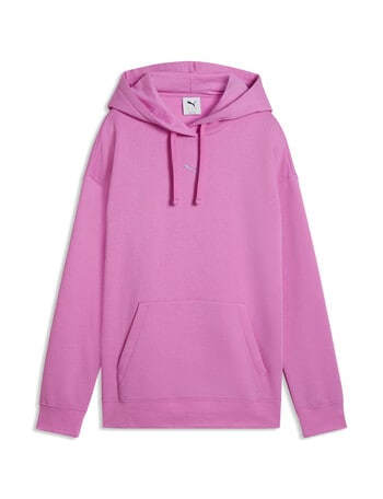 Puma Essential Centred Cat Logo Relaxed Hoodie, Mauve Pop product photo