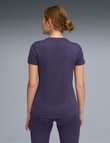 Puma Essential Heather Tee, Deep Plum Heather product photo View 02 S