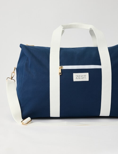Zest Canvas Duffle Bag, Navy product photo View 04 L