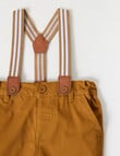 Teeny Weeny All Dressed Up Pant & Braces, 2-Piece, Tobacco product photo View 02 S