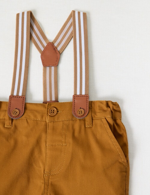 Teeny Weeny All Dressed Up Pant & Braces, 2-Piece, Tobacco product photo View 02 L