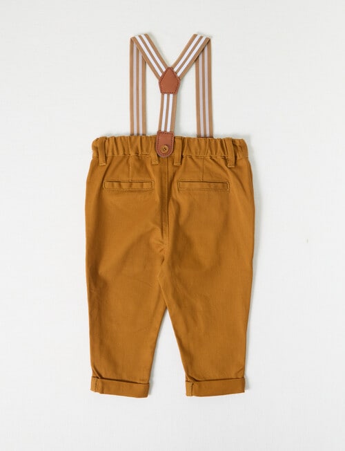 Teeny Weeny All Dressed Up Pant & Braces, 2-Piece, Tobacco product photo View 05 L