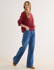 Denim Republic Patch Pocket Stretch Jeans, Deep Atlantic product photo View 03 S