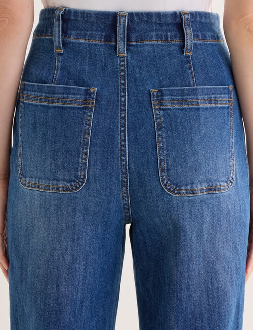 Denim Republic Patch Pocket Stretch Jeans, Deep Atlantic product photo View 05 L