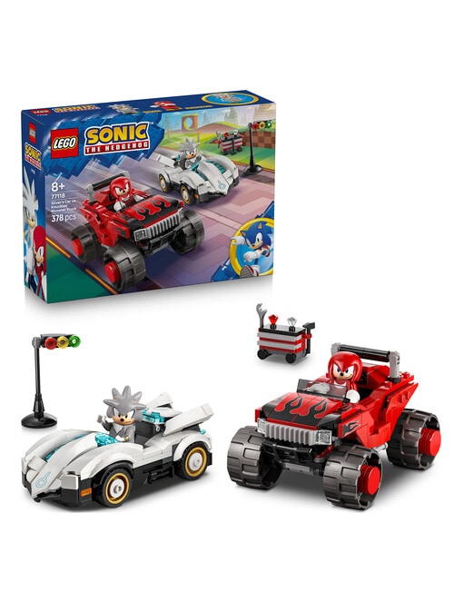 LEGO Sonic Silver's Car vs. Knuckles' Monster Truck, 77118 product photo