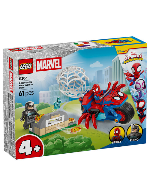 LEGO Spider-Man Spidey on his Motorcycle vs. Rhino, 11206 product photo View 13 L