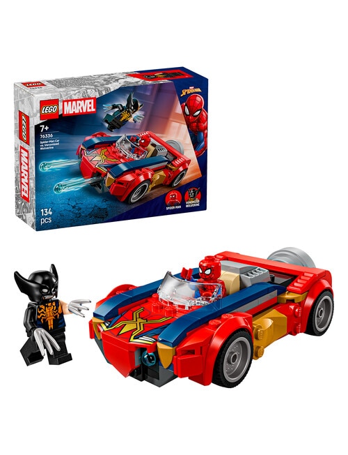 LEGO Superheroes Spider-Man Car vs. Venomized Wolverine, 76336 product photo