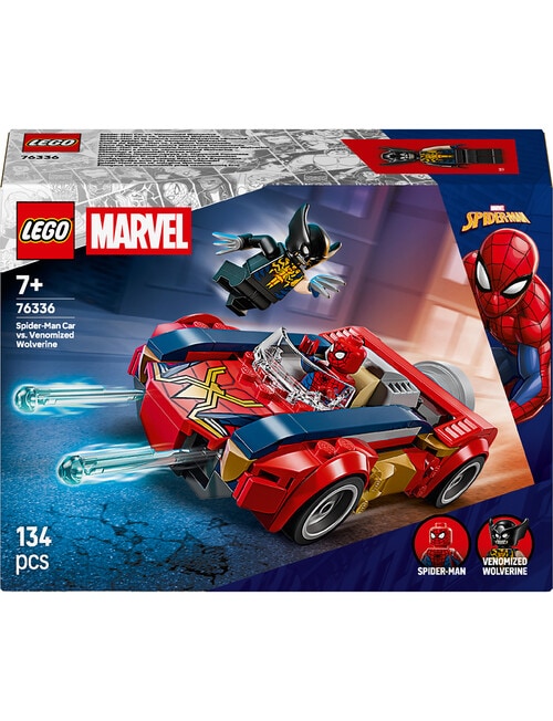 LEGO Superheroes Spider-Man Car vs. Venomized Wolverine, 76336 product photo View 02 L