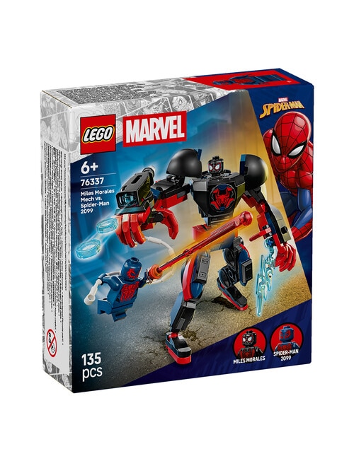 LEGO Superheroes Miles Morales Mech vs. Spider-Man, 2099 76337 product photo View 12 L