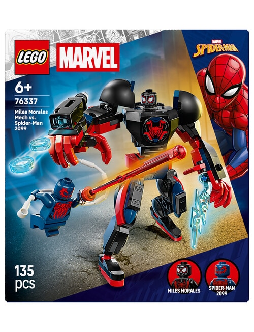 LEGO Superheroes Miles Morales Mech vs. Spider-Man, 2099 76337 product photo View 13 L
