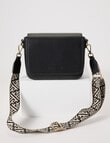 Boston + Bailey Leather Flap Crossbody Bag, Black product photo View 02 S