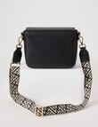 Boston + Bailey Leather Flap Crossbody Bag, Black product photo View 03 S
