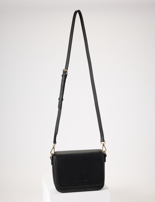 Boston + Bailey Leather Flap Crossbody Bag, Black product photo View 04 L