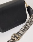 Boston + Bailey Leather Flap Crossbody Bag, Black product photo View 05 S