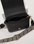 Boston + Bailey Leather Flap Crossbody Bag, Black product photo View 06 S