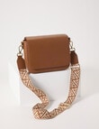Boston + Bailey Leather Flap Crossbody Bag, Natural product photo