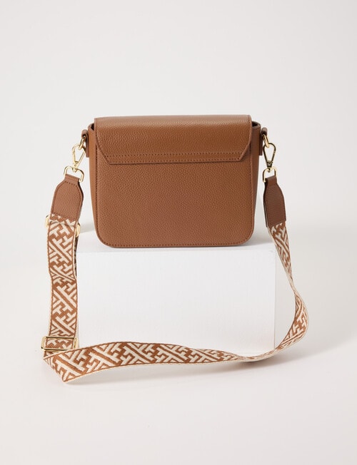 Boston + Bailey Leather Flap Crossbody Bag, Natural product photo View 03 L
