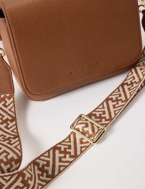 Boston + Bailey Leather Flap Crossbody Bag, Natural product photo View 05 L