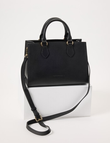 Boston + Bailey Leather Shopper Bag, Black product photo