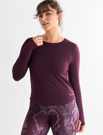 Superfit Limitless Long Sleeve Tee, Dark Cherry product photo