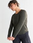 Superfit Limitless Long Sleeve Tee, Dark Olive product photo View 06 S