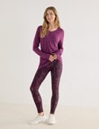 Superfit Limitless Long Sleeve V-Neck Tee, Berry product photo View 03 S