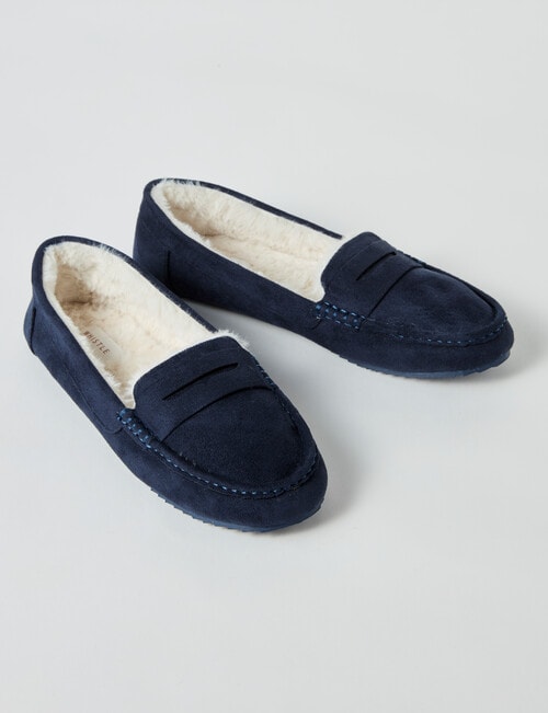 Whistle Sherpa Lined Slipper, Navy product photo