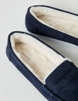 Whistle Sherpa Lined Slipper, Navy product photo View 02 S